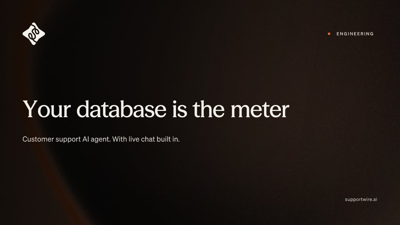 Your database is the meter