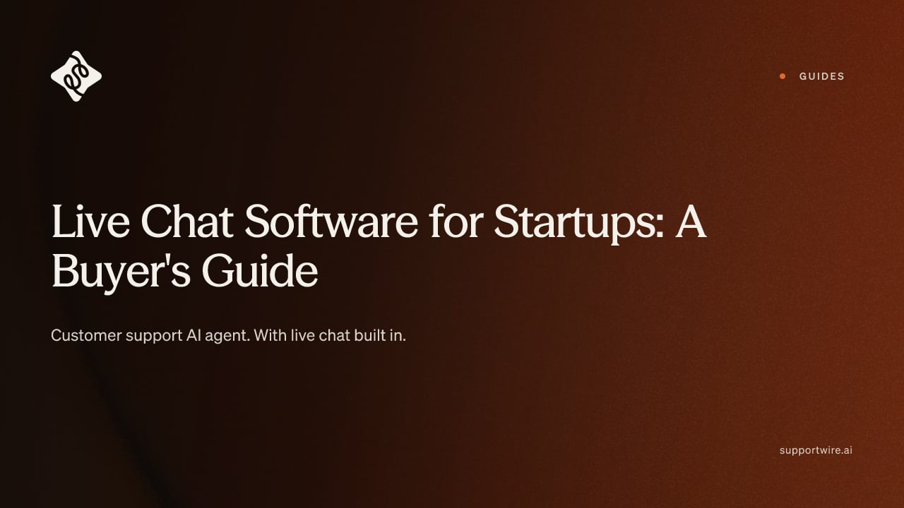 Live Chat Software for Startups: A Buyer's Guide